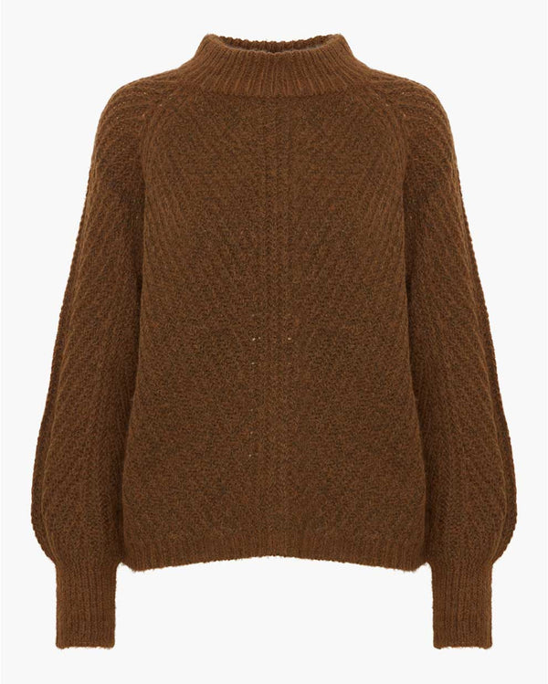 Jersey Byoksana Turtleneck - Bison Melange