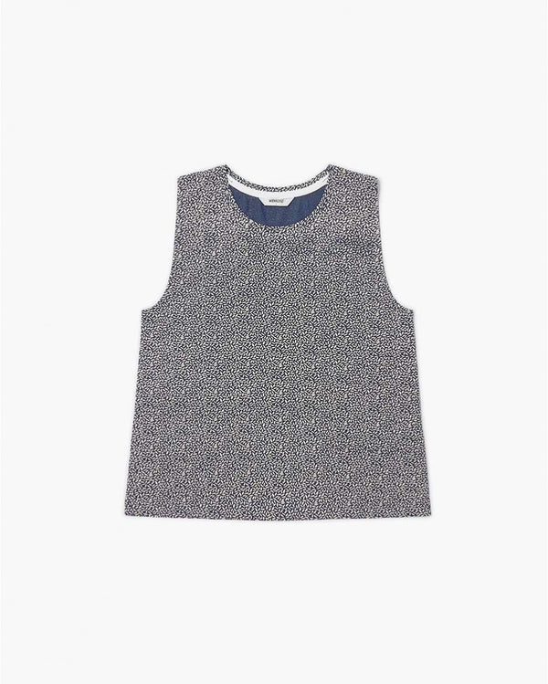 Top Column Printed - Navy Blue Off White